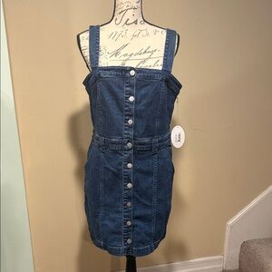 Denim Button-Down Dress